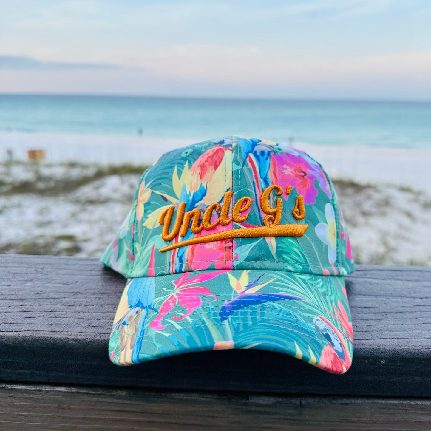 Uncle G's Puff Floral Performance Cap - Hawai’in Rainforest