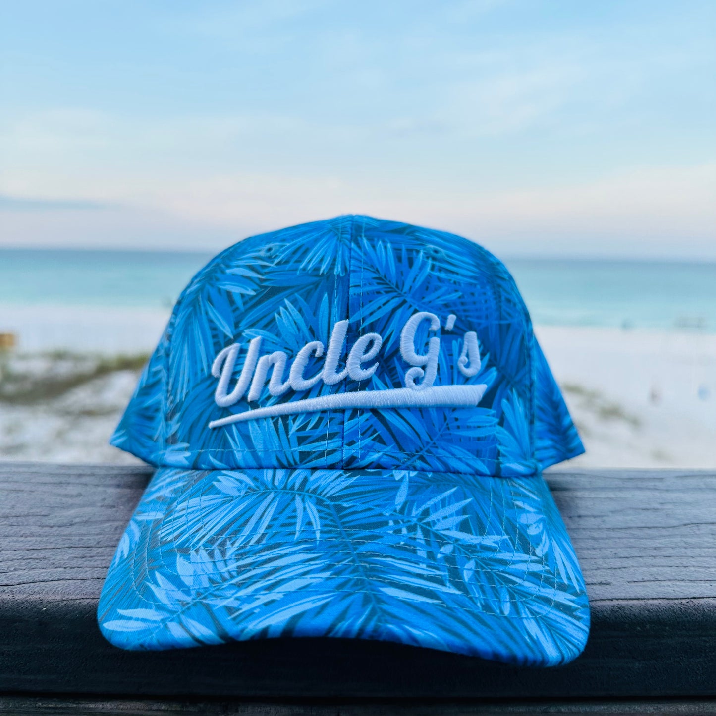 Uncle G's Puff Floral Performance Cap - Blue Hawai’in